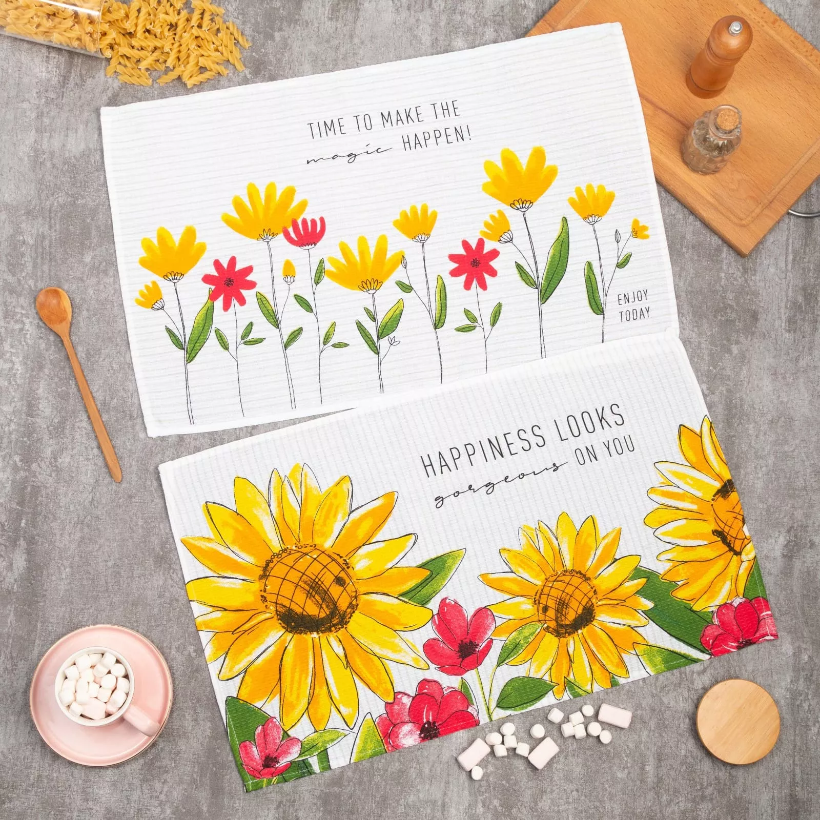 Набор полотенец кух. Доляна Счастье 35х60см-2шт, 100% хл арт.5423139 по цене 