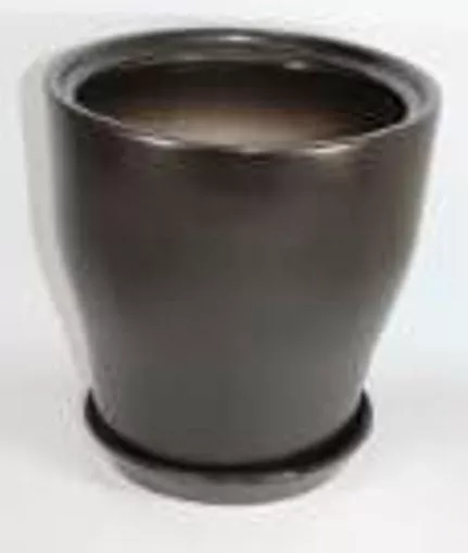 Горшок Крокус №3 13,5х9см 0,7л черный матовый, керамика арт.10005547 по цене 