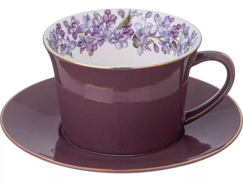 Пара чайная Лефард Сирень 250мл фарфор арт.760-801 по цене 