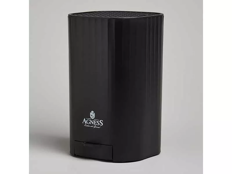 Подставка для ножей Агнесс с точильным камнем, пластик арт.907-321 по цене 