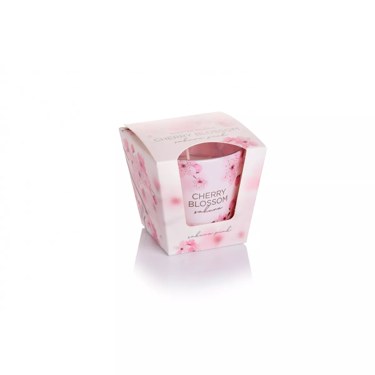 Свеча ароматизированная в стакане Вишневый цвет 115г по цене 