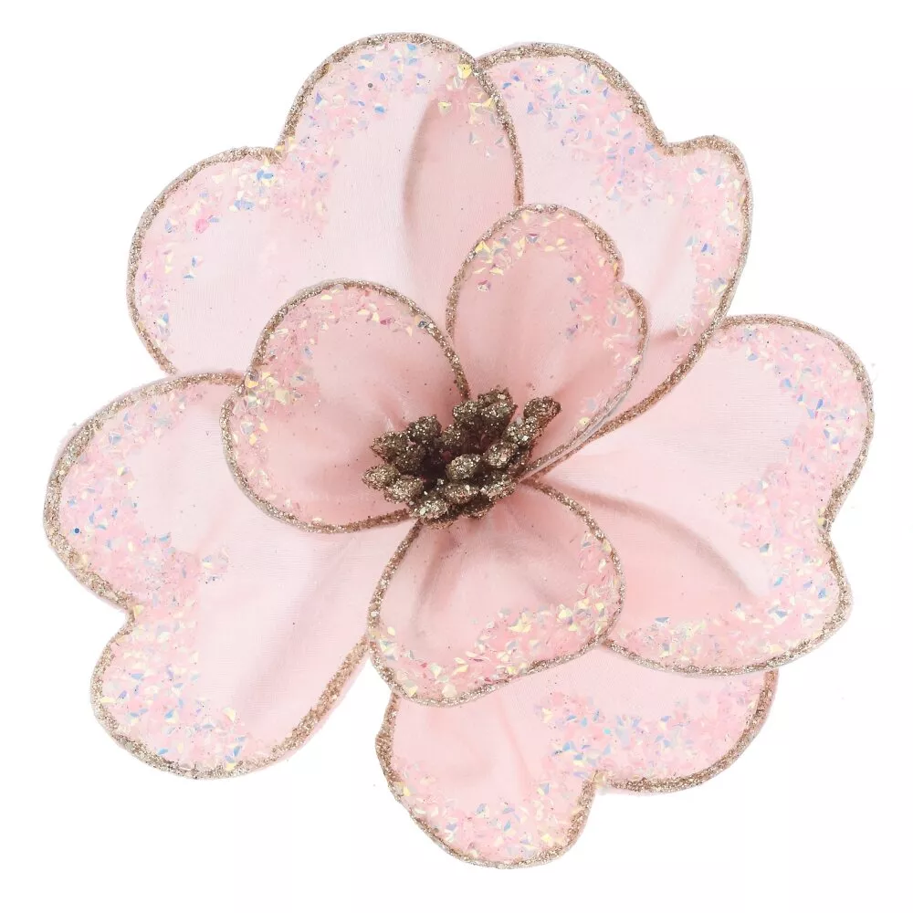 Цветок искусственный на клипсе Магнолия 18см арт.824332 по цене 