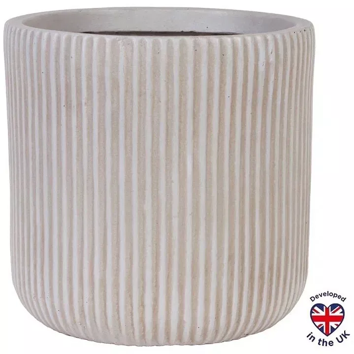 Кашпо Урбан круглое 10л 25,5х25см бежевый, файберстоун арт.RVS-RND-25-BB по цене 