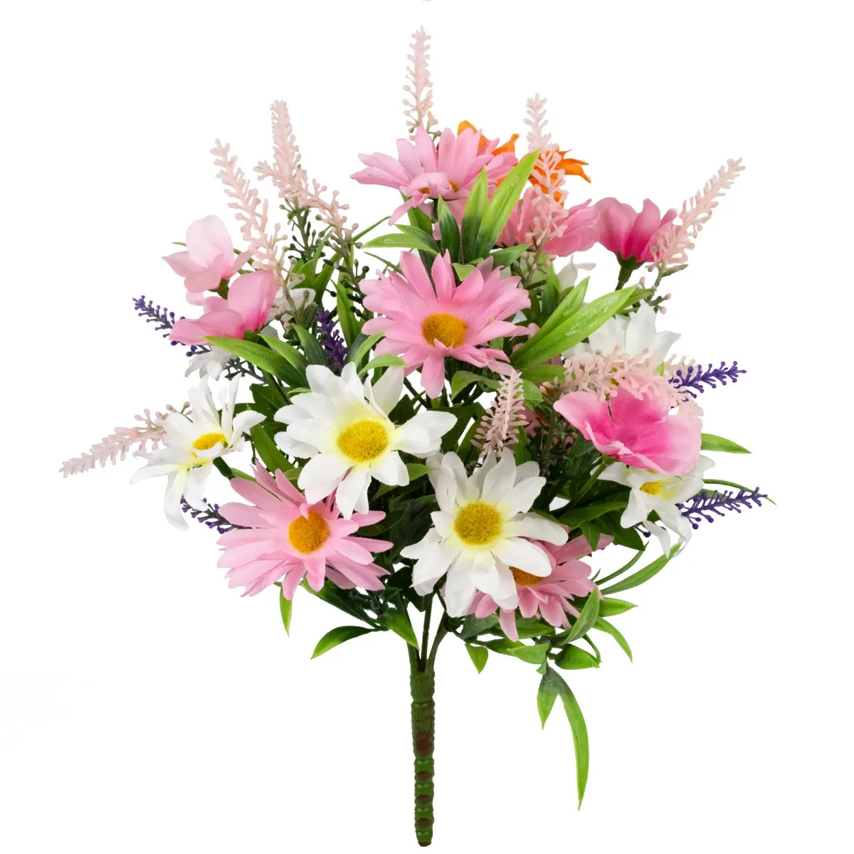 Цветок искусственный Букет цветов 33см, розовый/белый по цене 