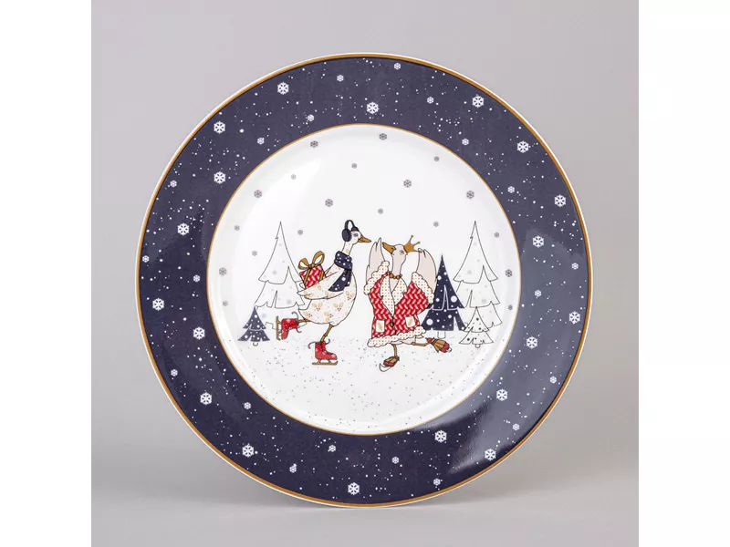 Тарелка обеденная Лефард Семейное Рождество 25см, фарфор арт.425-117 по цене 