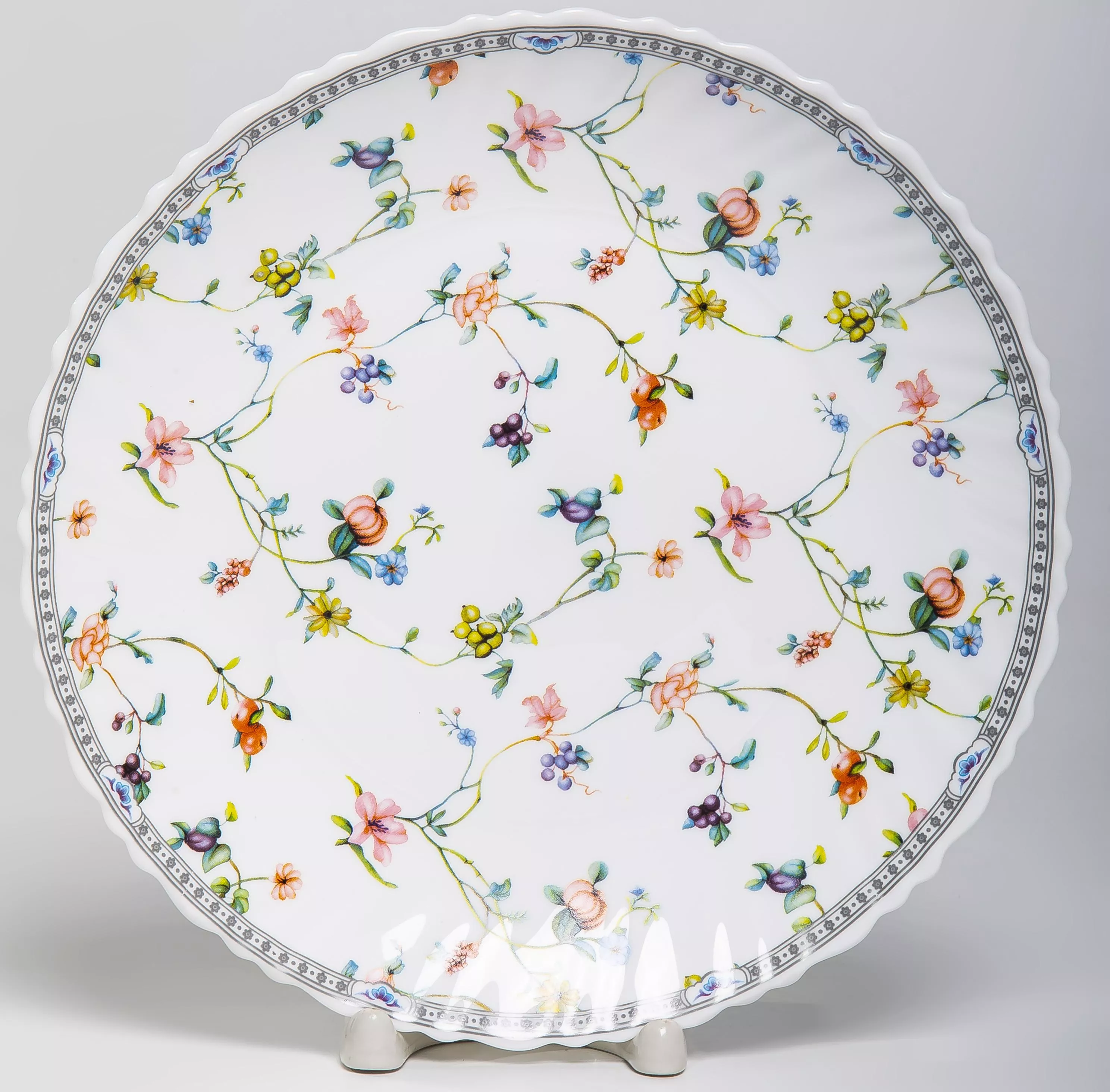 Тарелка мелкая Зирана стеклокерамика белый 22см по цене 