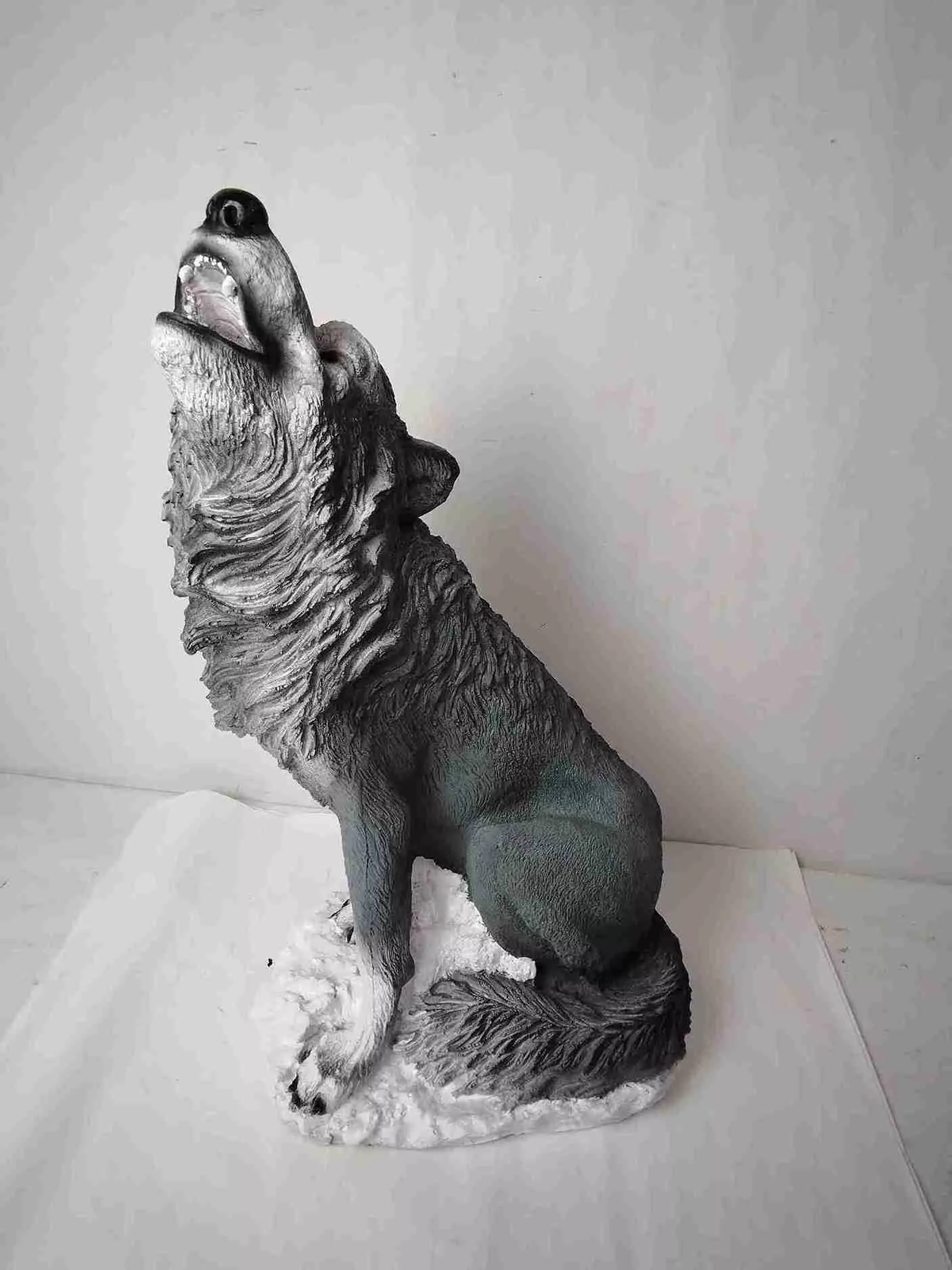 Фигура Волк сидит 53см, полистоун арт.ФП282 по цене 