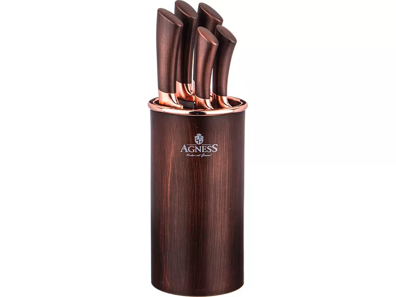 Набор ножей Агнесс на подставке 6пр. арт.911-656 по цене 