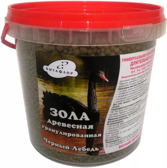 Удобрение сухое Витафлор Зола древесная гранулированная универсальное минеральное 1л по цене 