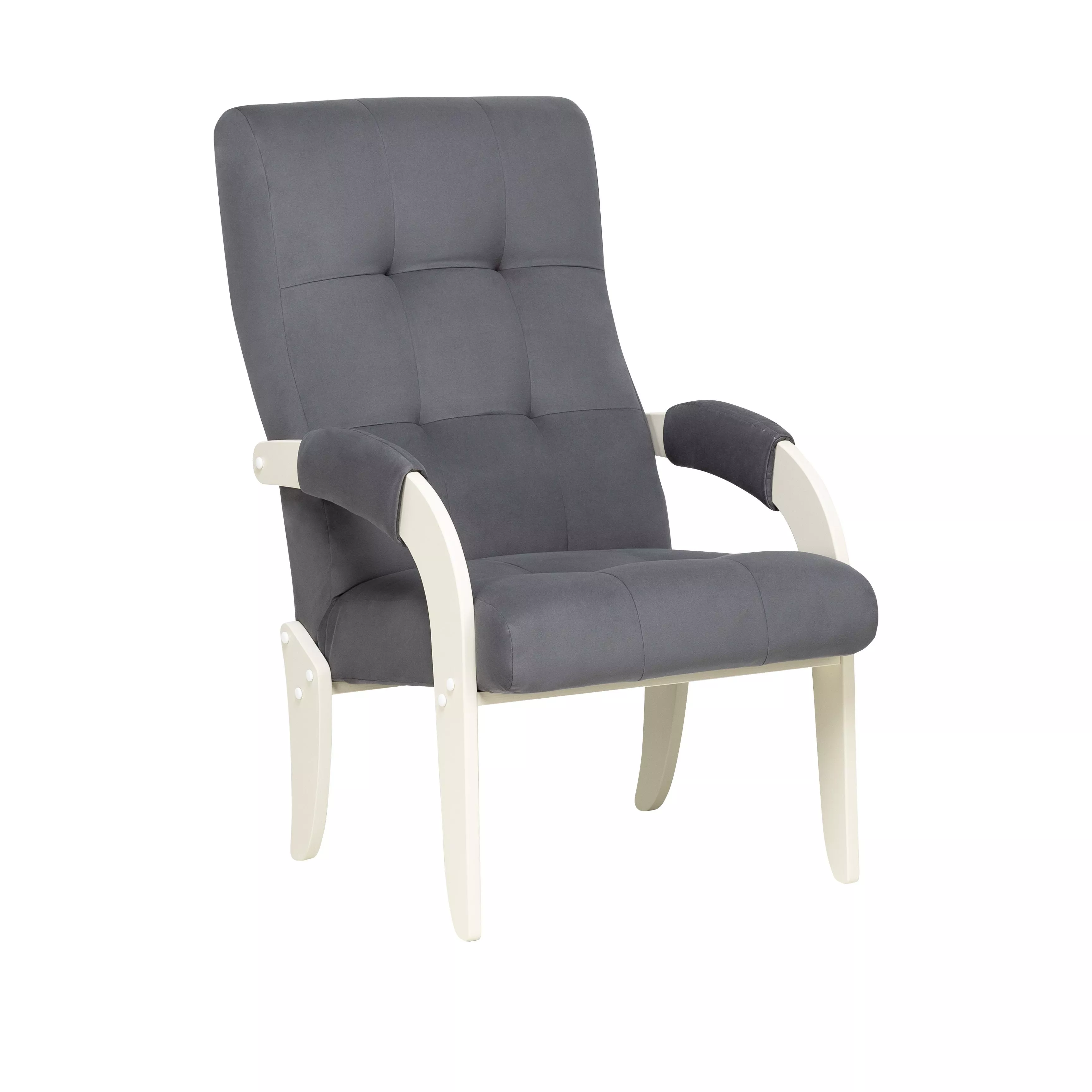 Кресло Лесет Спринг, слоновая кость/серый 530х480х680см по цене 