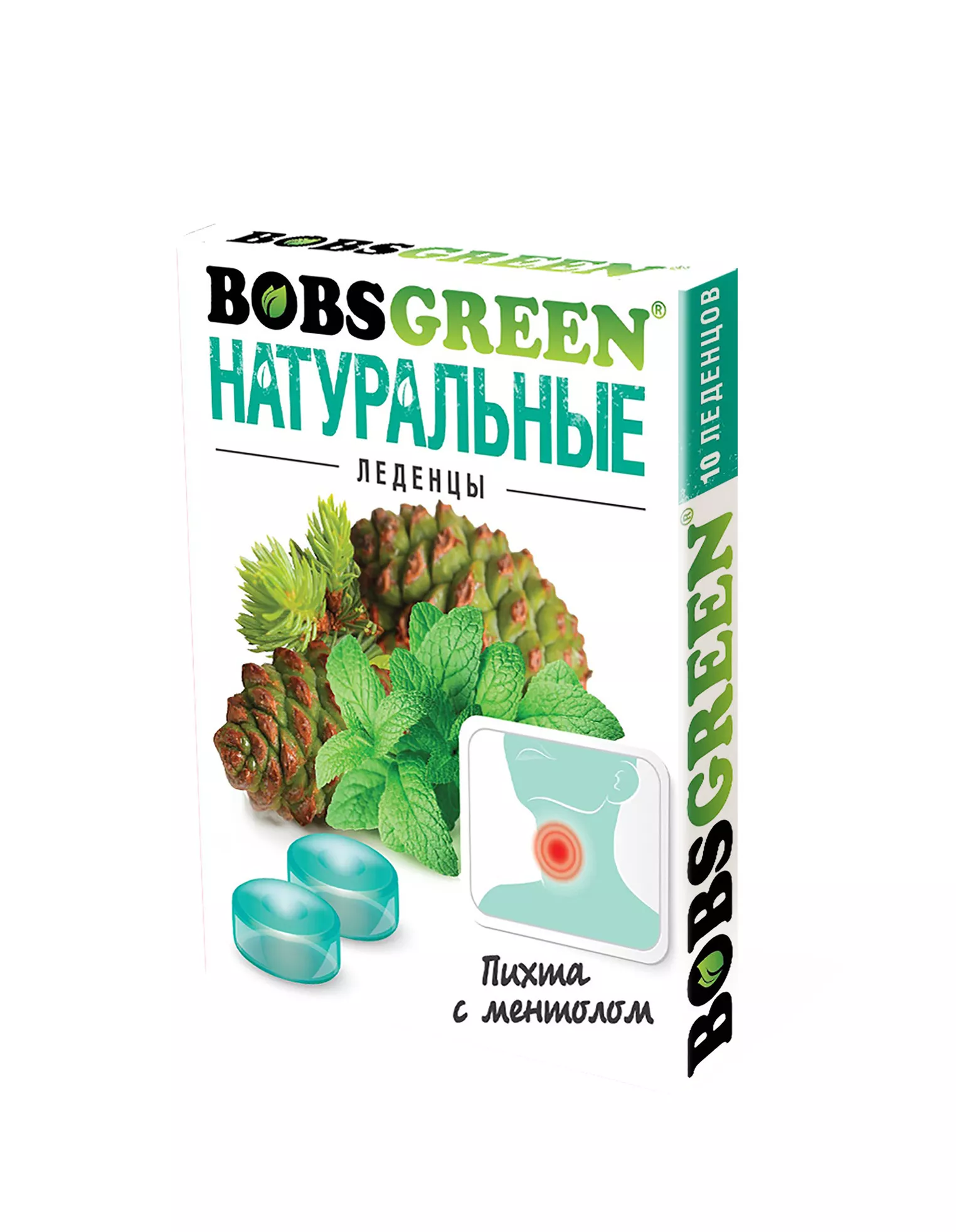 Леденцы Бобсгрин пихта с ментолом по цене 