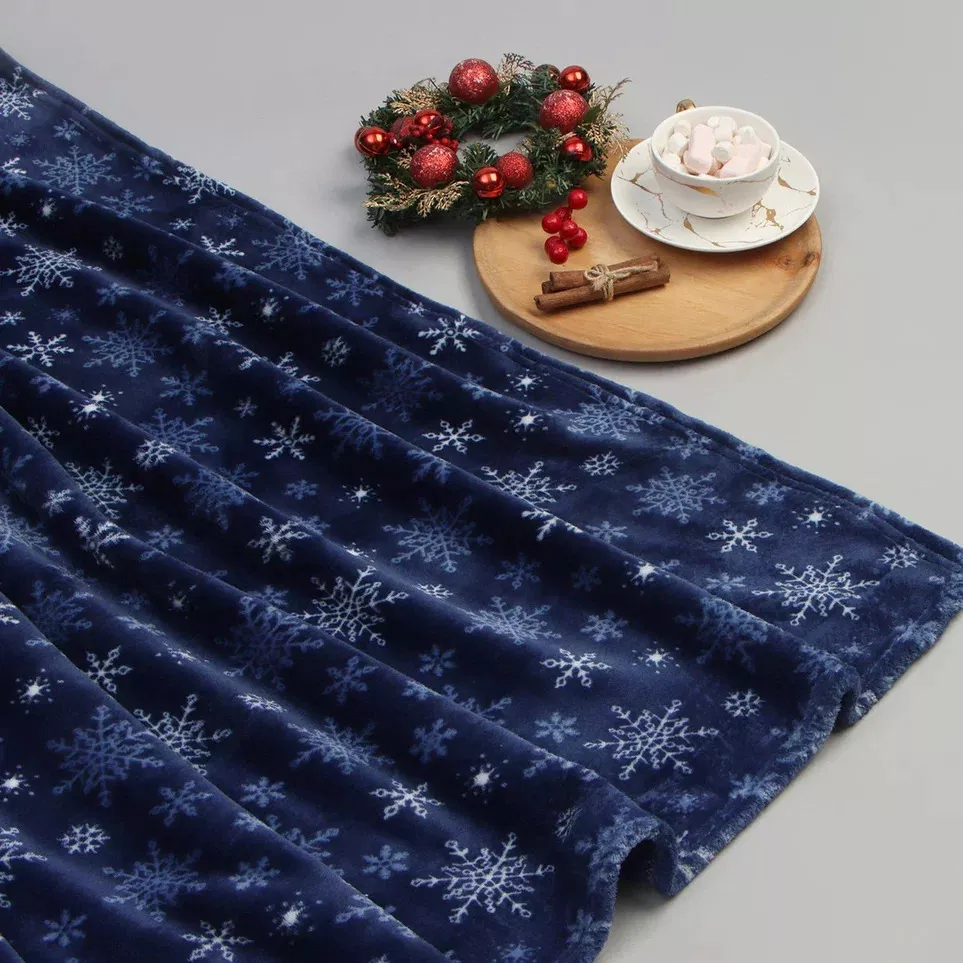 Плед Снегопад велсофт 150х200см, полиэстер арт.9518056 по цене 