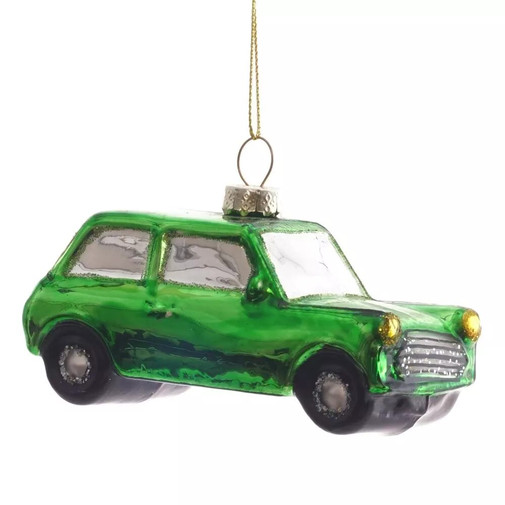 Украшение новогоднее Автомобиль 10х4,5х6см, стекло арт.805558 по цене 