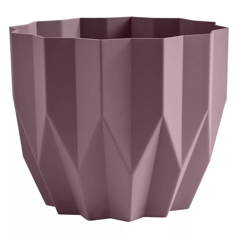 Кашпо Геометрия 0,8л Пыльная роза пластик арт.КШ-4114 по цене 