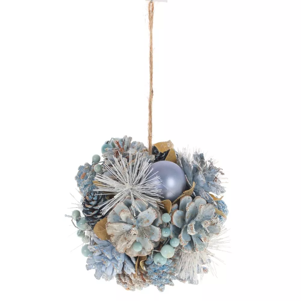 Изделие декоративное Шар заснеженный 15х15х13см по цене 