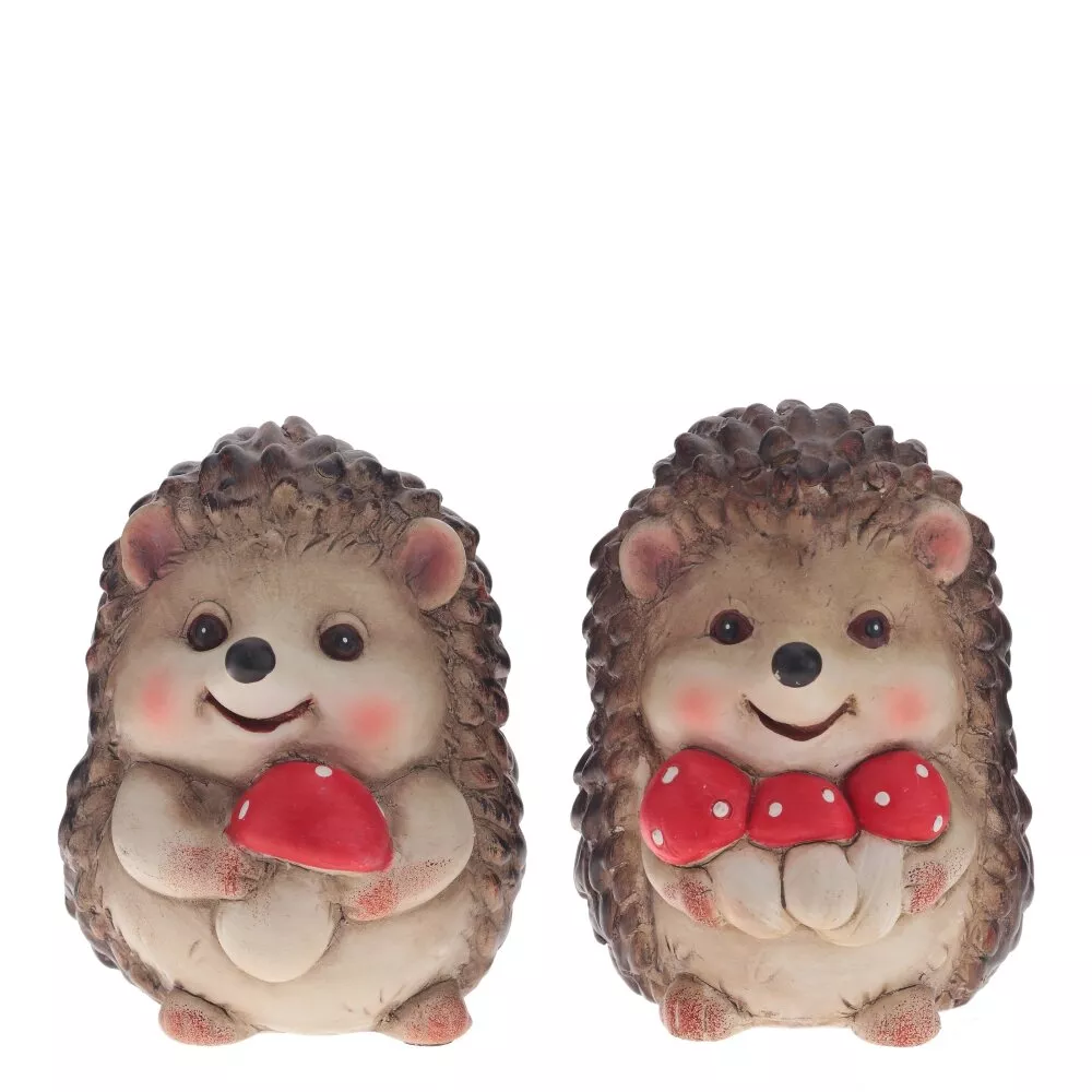 Фигурка декоративная Ежик 10х8,5х10,5см 2в., керамика арт.809089 по цене 