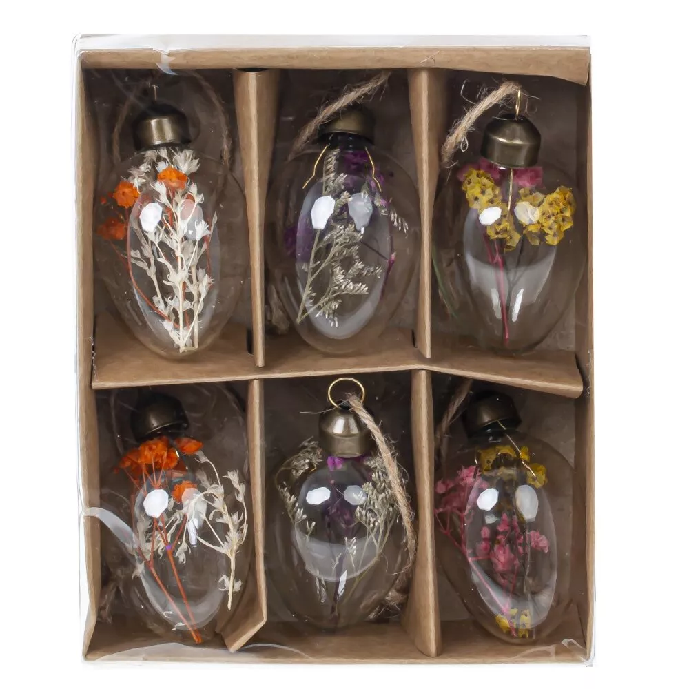 Изделие декоративное подвесное Яйцо пасхальное, набор из 6-ти шт 4х13х16см арт.797454 по цене 