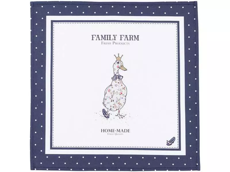 Салфетка Семейная ферма 40х40см, хлопок твил, белый арт.850-742-82 по цене 