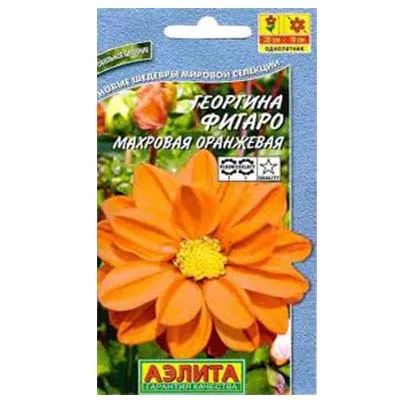 Семена Георгина Фигаро махровая оранжевая Аэлита 