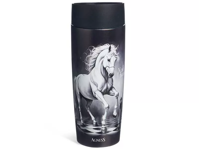 Термокружка Агнесс Ход конем 360мл, сталь/пластик арт.709-120 по цене 