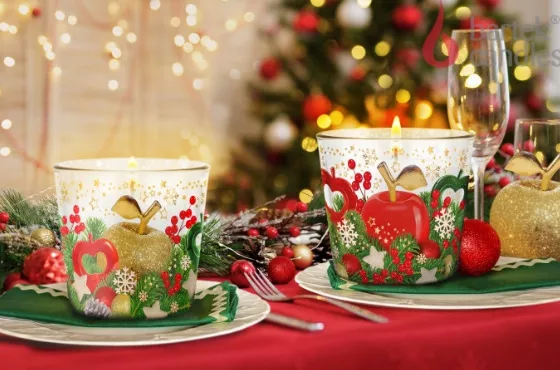 Свеча ароматизированная в стакане Бартек Канун Рождества 115г по цене 