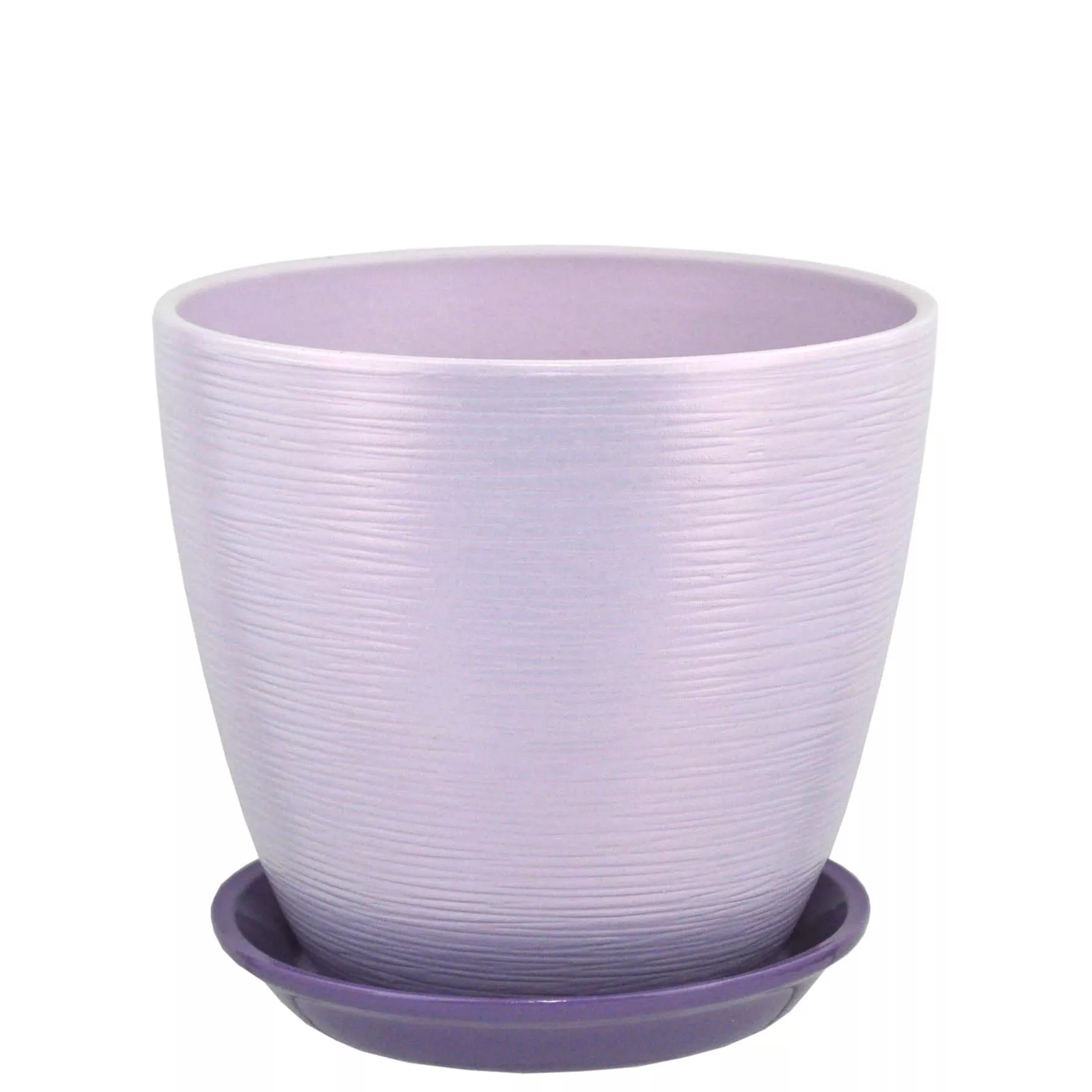 Горшок бутон Перламутр 15см 1,7л керамика, сиреневый арт.674671 по цене 