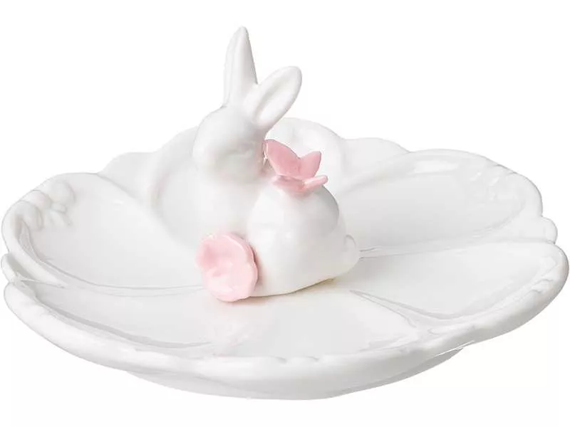 Подставка для мелочей Зайчик 15х15х7,5см, керамика арт.146-2011 по цене 