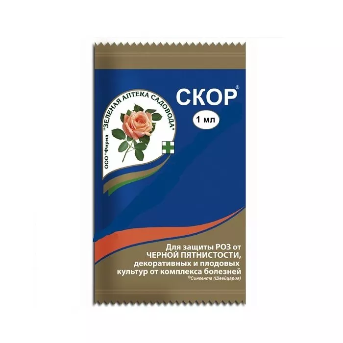 Фунгицид ЗАС Скор для роз от черной пятнистости ампула 1мл (шт) по цене 