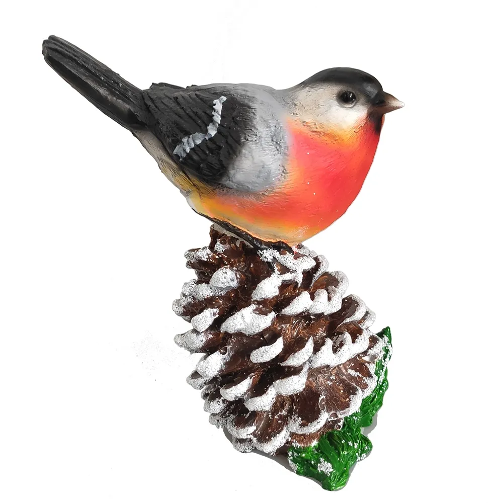 Фигура декоративная Снегирь на шишке 6х11х13см полистоун арт.718129/W036 по цене 