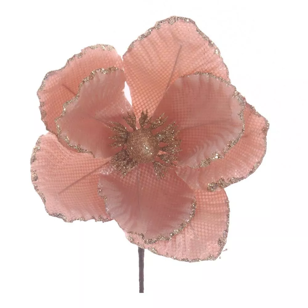 Цветок искусственный пудровый 22х22х27см по цене 