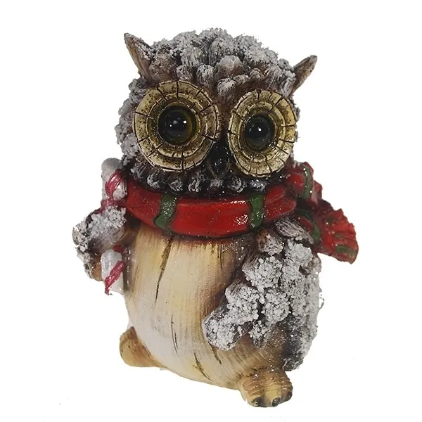 Фигура декоративная Филин с конфетой, полистоун 8х10х15см по цене 
