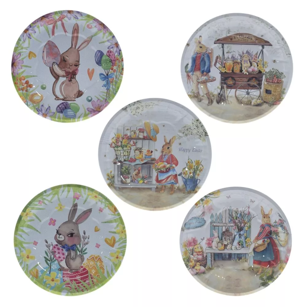 Тарелка декоративная Пасхальная 19х19х2,5см 5в. арт.756031 по цене 