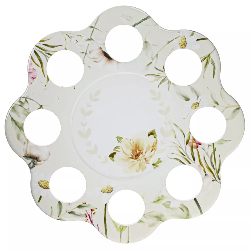 Подставка пасхальная для 8-ми яиц 22х22х1см, керамика арт.797570 по цене 