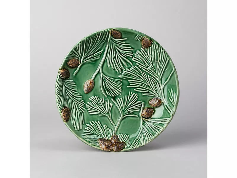 Тарелка закусочная Зеленая сосна 21,5см, керамика арт.145-206 по цене 