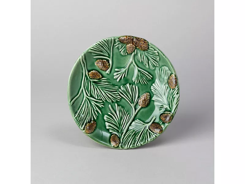 Тарелка десертная Зеленая сосна 17см, керамика арт.145-207 по цене 