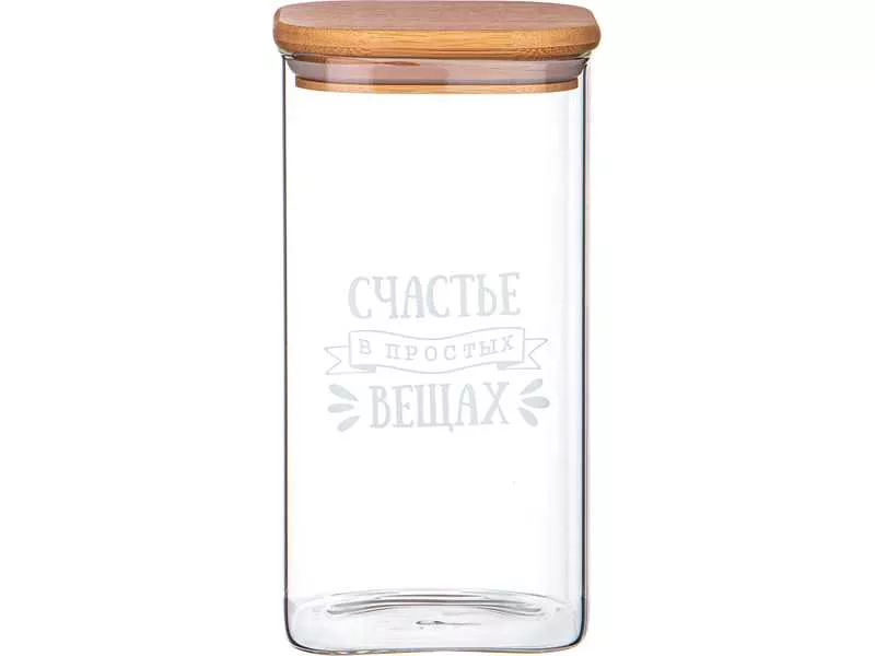 Емкость для сыпучих продуктов Агнесс Натив 1,6л 10х10х19см арт.889-156 по цене 