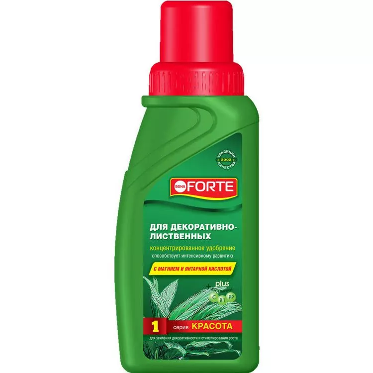 Удобрение жидкое БОНА ФОРТЕ КРАСОТА для декоративно-лиственных растений минеральное 285мл по цене 