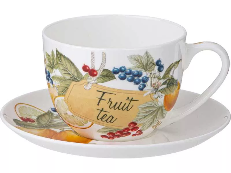 Пара чайная Лефард Корзина с фруктами 330мл фарфор арт.104-995 по цене 