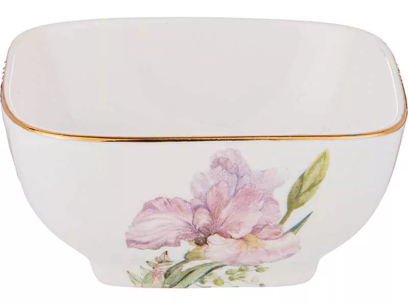 Салатник квадратный Лефард Ирисы 100мл, фарфор арт.590-345-1 по цене 