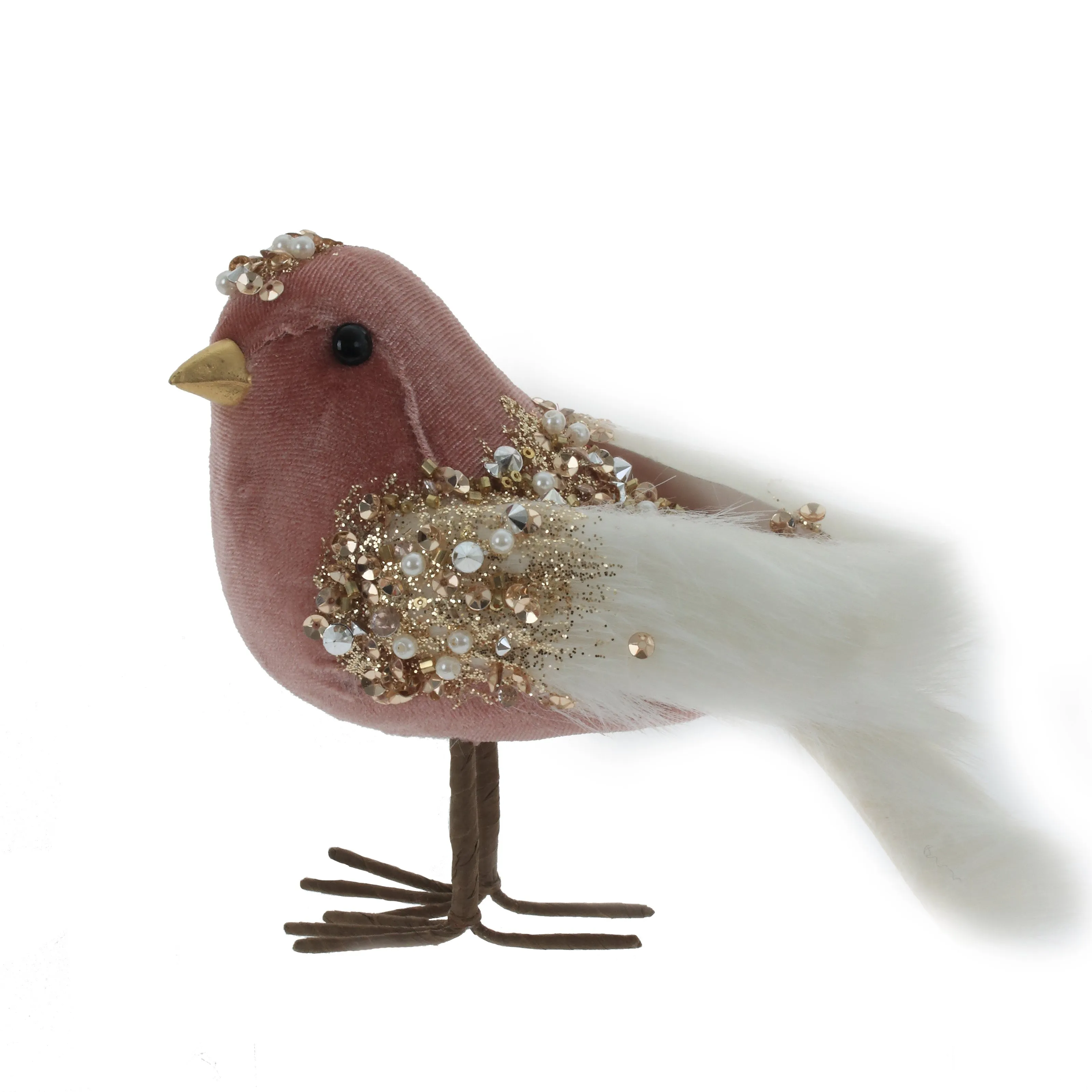 Фигурка декоративная Птичка розовая 7,5х15х12см по цене 