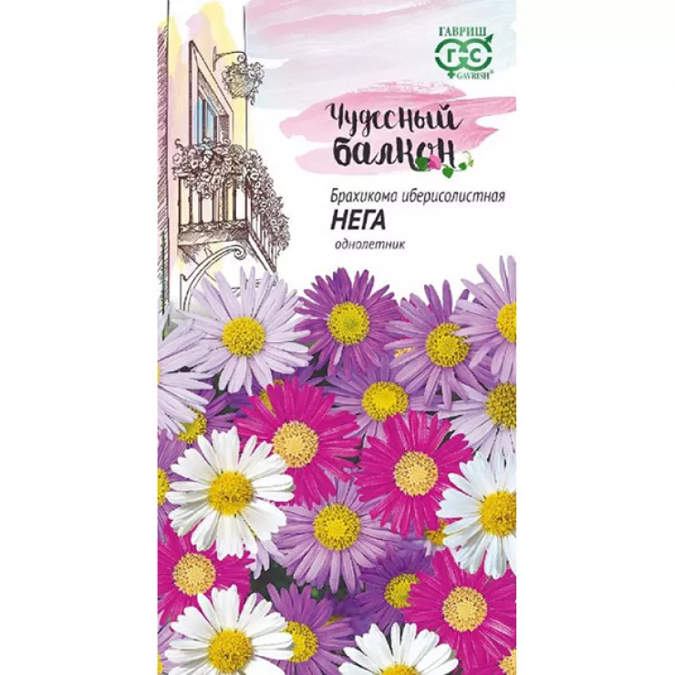 Семена Брахикома Иберисолистная Нега, Чудесный балкон 0,02г Гавриш 