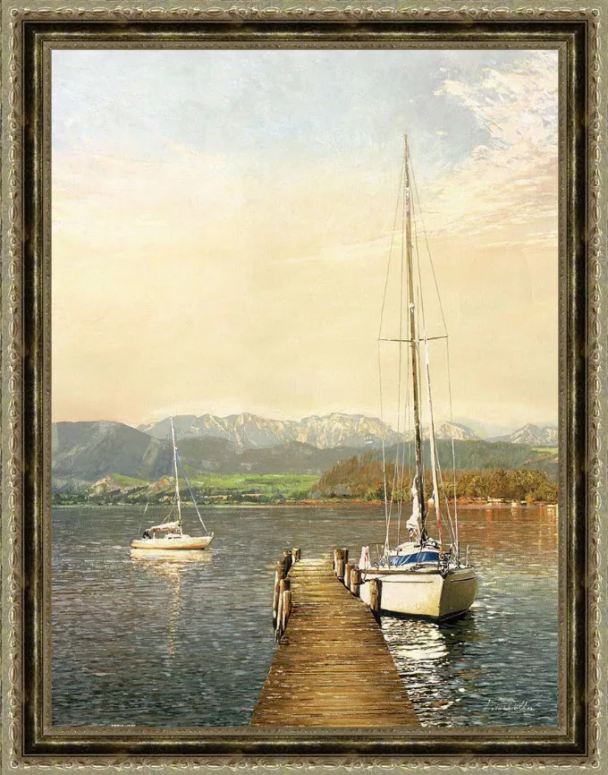 Картина - репродукция Парусники  в заливе №1 60х80см арт.8Л1258 по цене 