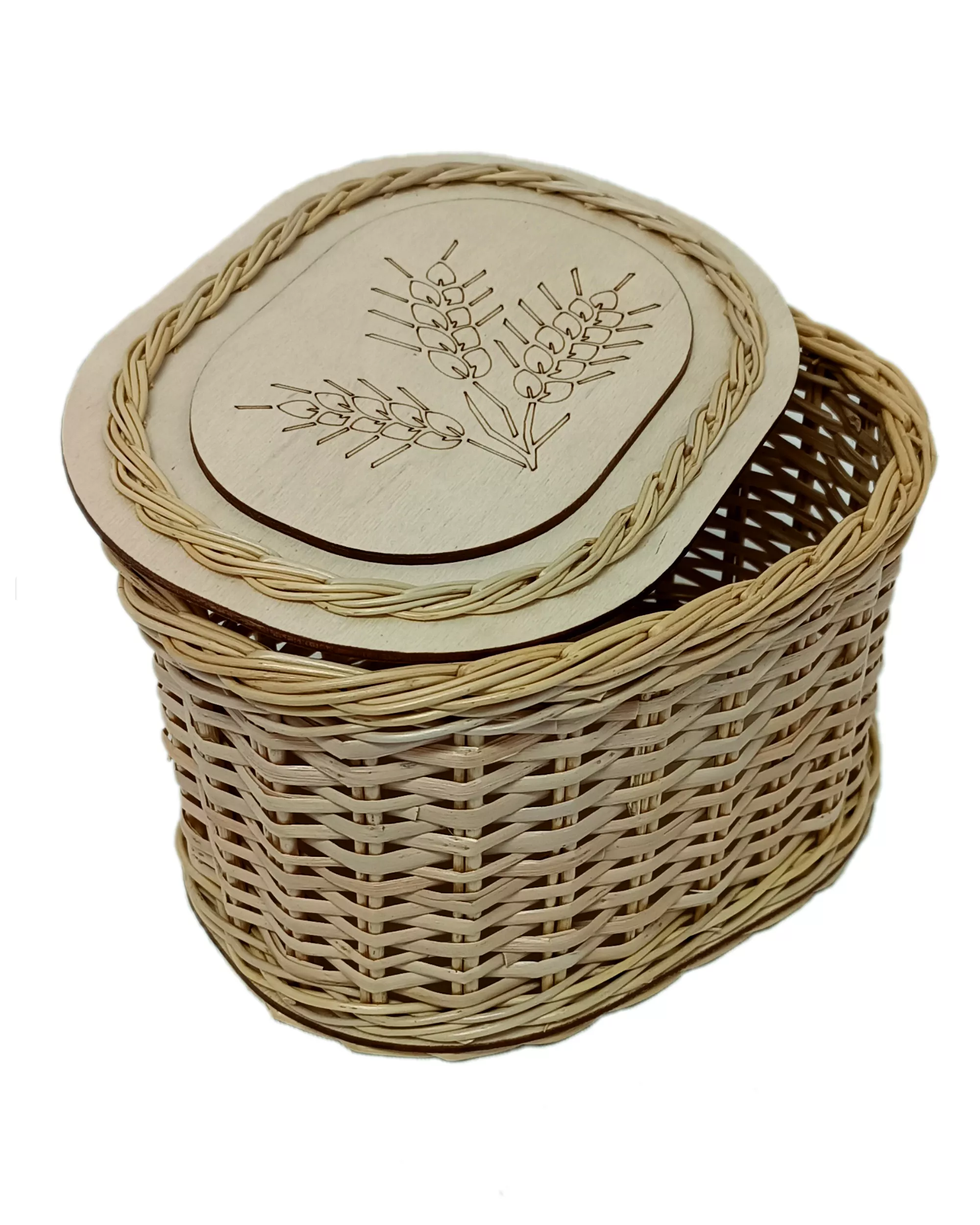 Емкость хлебная плетеная Колосок 24x18см арт.ИНП31 по цене 