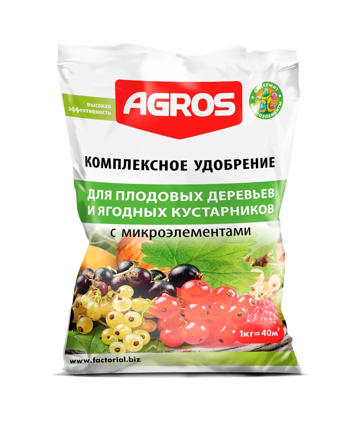 Удобрение Агрос для плодово-ягодных  с микроэлементами 1 кг по цене 
