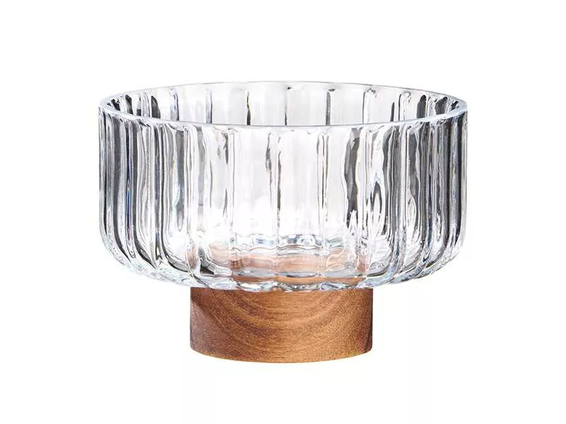 Конфетница Вилладж 650мл, стекло/акация арт.750-003 по цене 