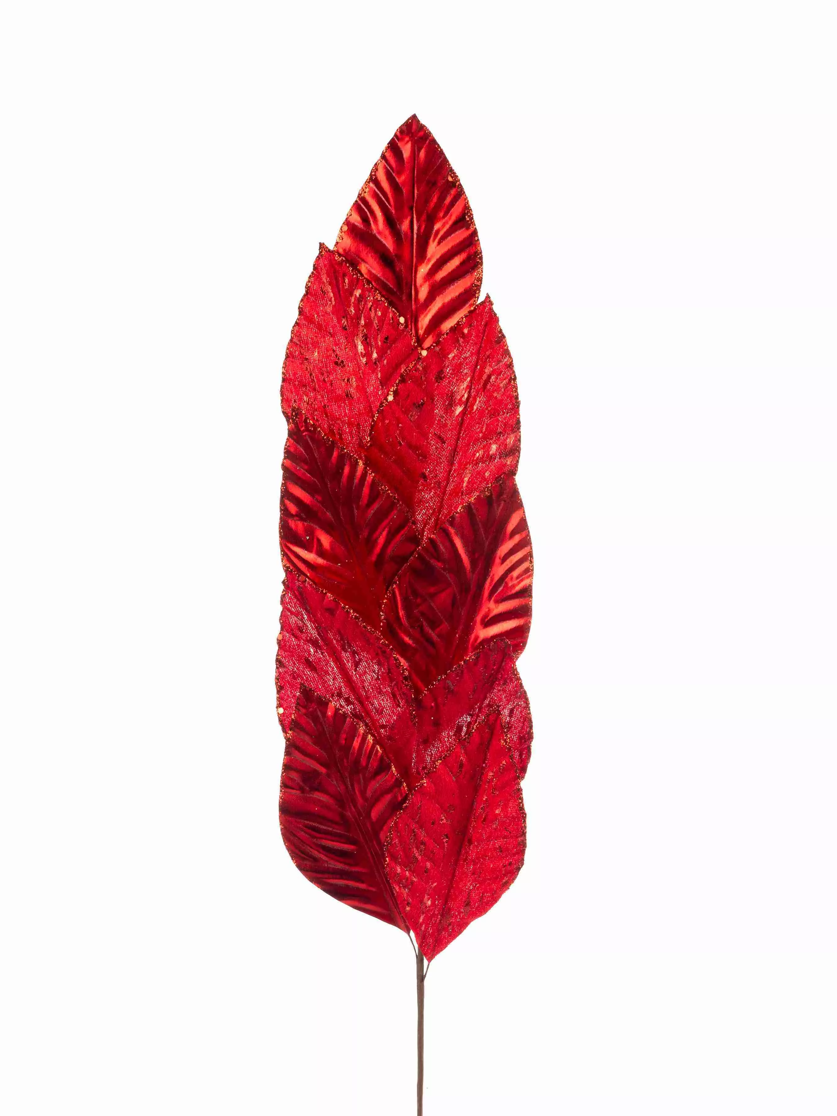 Украшение интерьерное Ветка Красная фольга из полиэстера 73х14х1см арт.88856 по цене 