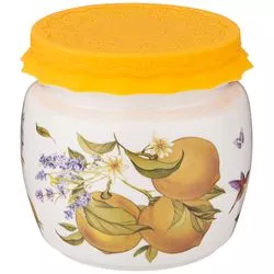 Банка с силик.крышкой Прованс Лимоны фарфор желтый 750мл Китай по цене 