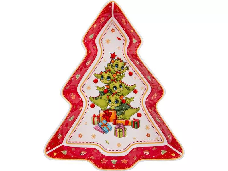 Блюдо Лефард с Новым Годом 25х21х4см фарфор арт.85-1969 по цене 