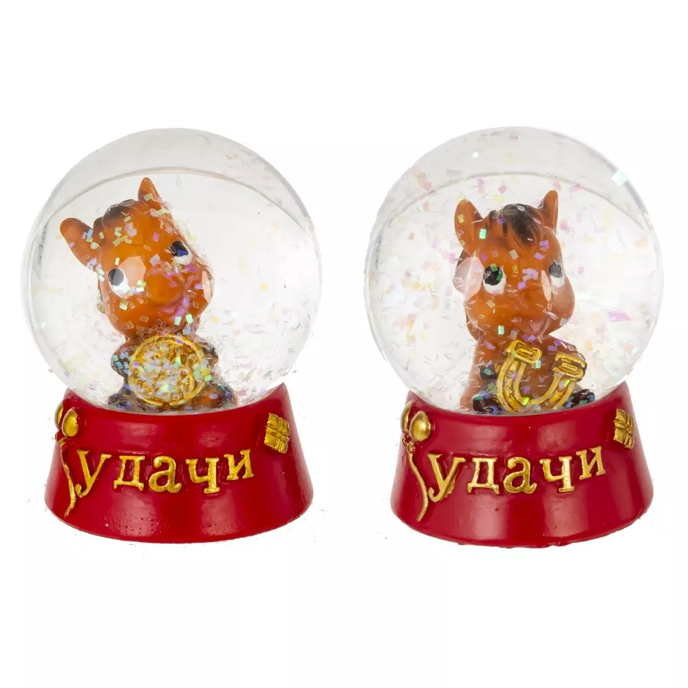 Фигурка в стекл шаре Лошадка 4,5х4,5х6см, 2в арт.823376 по цене 
