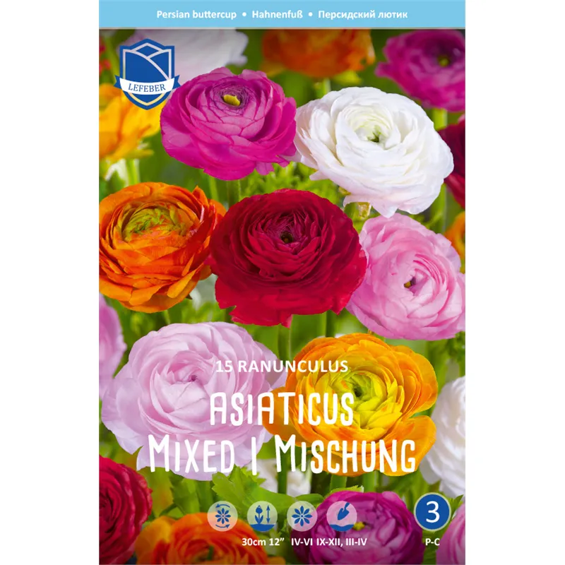 Клубень Ранункулюс азиатский микс 7/8 15шт 